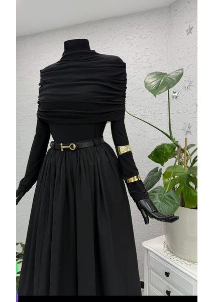 Kahverengi Omuz Drapeli Bluz