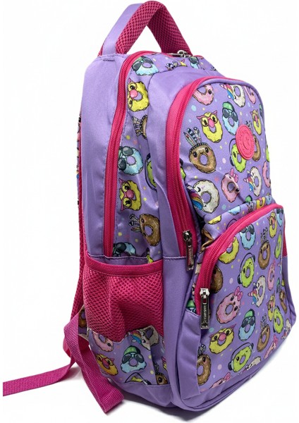 ilkokul Çantası Mor-Donut Desenli fiyatları