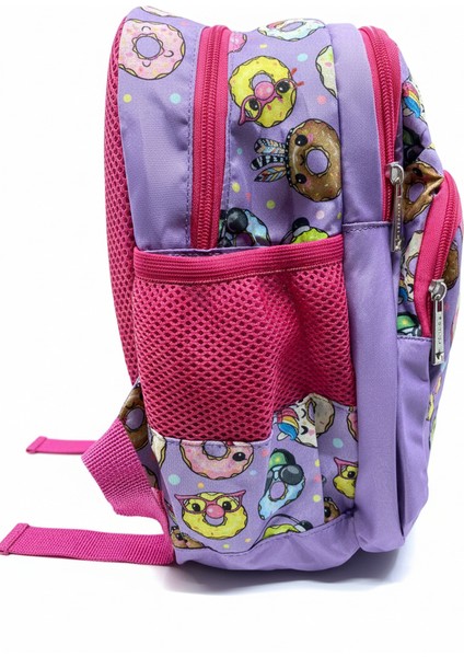 ilkokul Çantası Mor-Donut Desenli modelleri