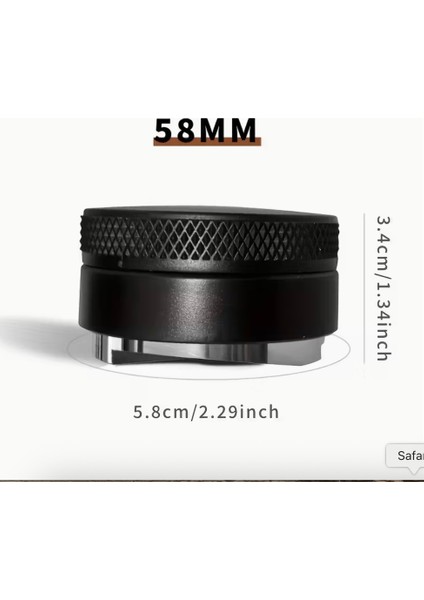 58 mm Kahve Düzenleyici Tamper