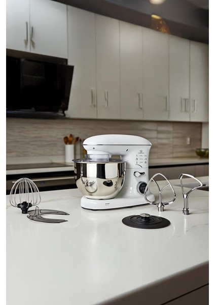 TMK-1400DT Beyaz Stand Mikser , Hamur Yoğurma Makinesi , Mutfak Şefi 1400W modelleri