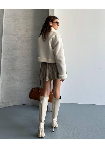 Içi Peluş Kruveze Süet Mont