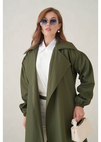 Su Geçirmez Kruvaze Yaka Sık Dokuma Kadın Trençkot fiyatları