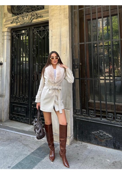 Kürklü Kaşe Kaban modelleri