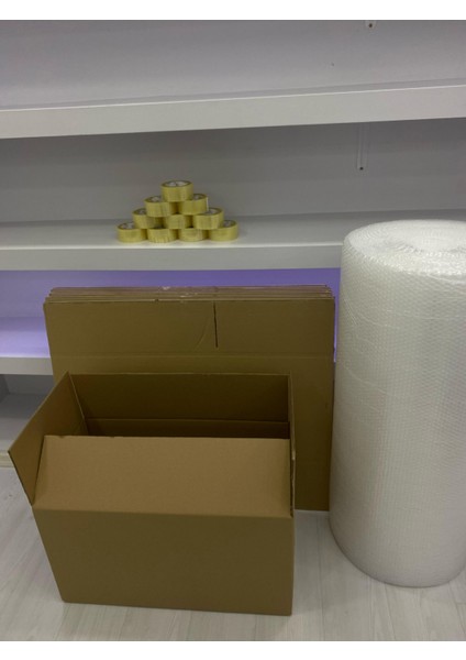 Taşınma Seti 70X40X40CM 5 Li Çift Oluklu Karton 1.adet Koli Bandı ve 5mt Patpat Hediyemizdir.