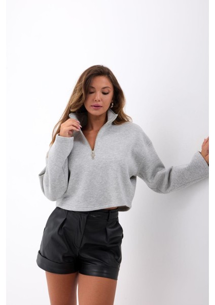 Kısa Yarım Fermuarlı Sweat fiyatları