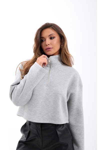 Kısa Yarım Fermuarlı Sweat modelleri