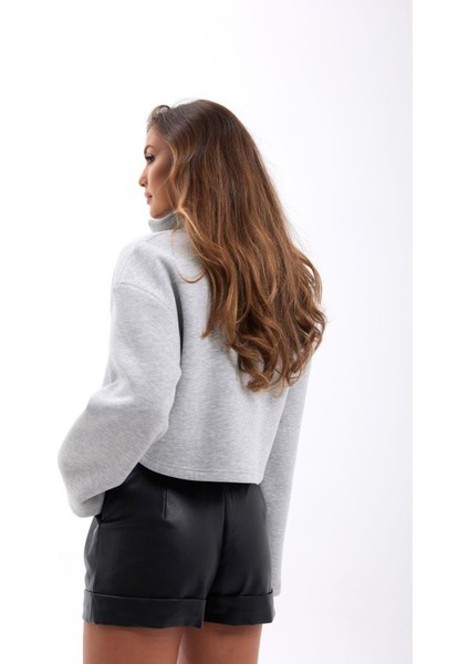 Kısa Yarım Fermuarlı Sweat indirimleri