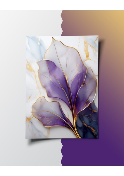 Çerçevesiz Poster 2 Adet Mor Çiçek Desen Temalı Dijital Baskılı Çerçeve, Tablo Için Poster modelleri