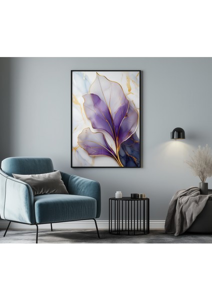 Çerçevesiz Poster 2 Adet Mor Çiçek Desen Temalı Dijital Baskılı Çerçeve, Tablo Için Poster indirimleri