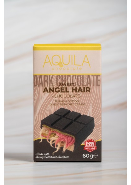 Pişmaniye ve Fıstık Kreması Dolgulu Bitter Çikolata 60 G