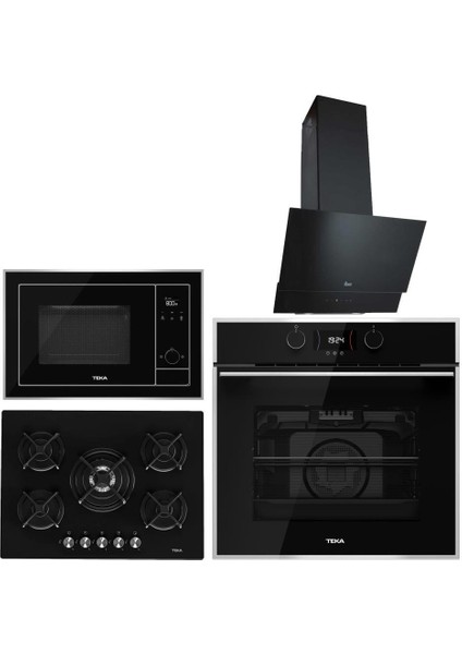 Siyah Ankastre Set (Hlb 840 Ss - Hf Lux 70 5g - Teka Tvt 60.1 - ml 820 Bıs )