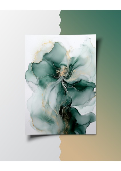 Çerçevesiz Poster 2 Adet Çiçek Desen Temalı Dijital Baskılı Çerçeve, Tablo Için Poster modelleri