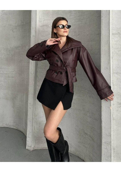 Deri Trençkot modelleri