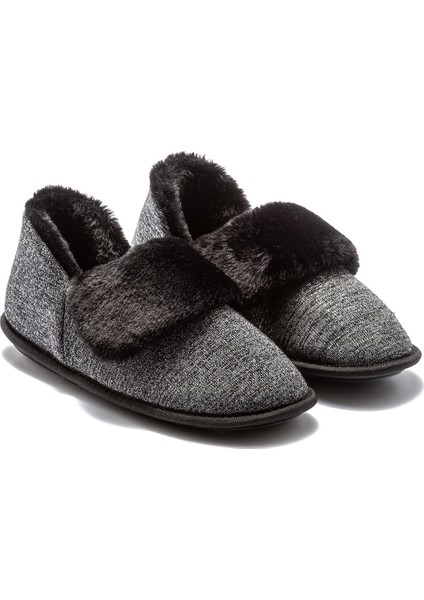 Martha Kadın Peluş Ev Botu Siyah 37/41