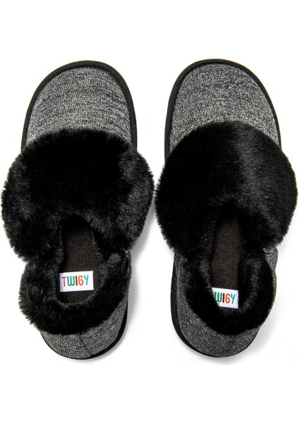 Martha Kadın Peluş Ev Botu Siyah 37/41 modelleri