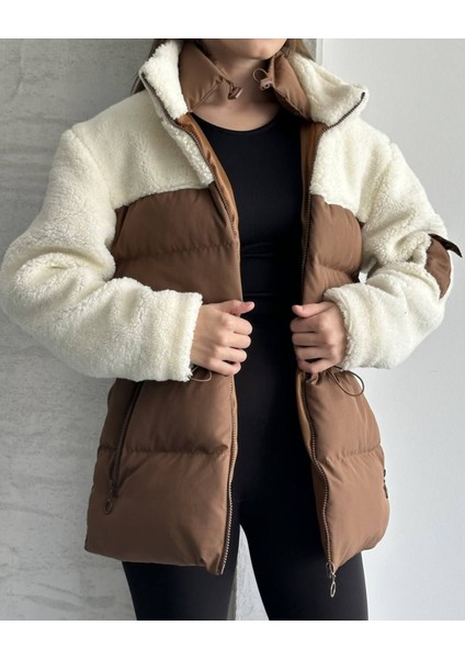 Kapütone Süet Detay Mont