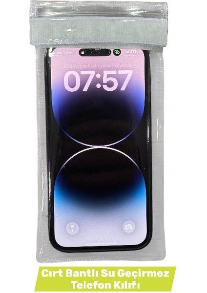 Telefon Kılıfı Su Geçirmez - Kilitli ve Cırtlı Kapak Xl