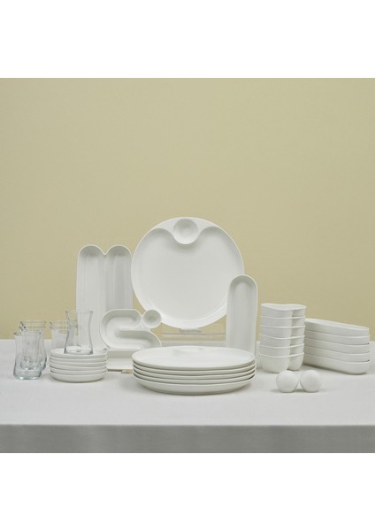 Stream Bone Salsa 34 Parça 6 Kişilik Kahvaltı Takımı