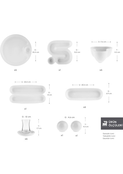 Stream Bone Salsa 34 Parça 6 Kişilik Kahvaltı Takımı fiyatları