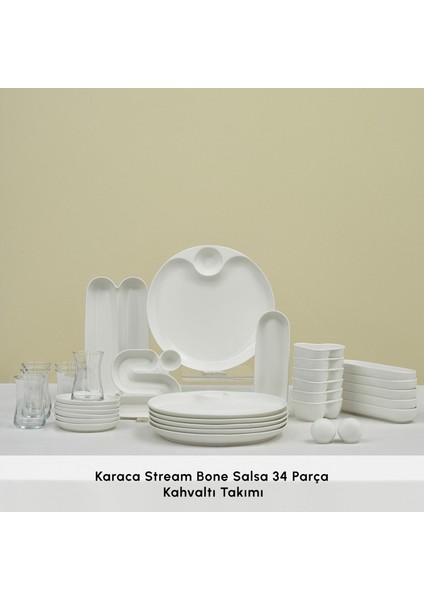 Stream Bone Salsa 34 Parça 6 Kişilik Kahvaltı Takımı modelleri