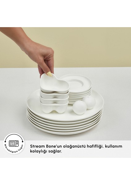 Stream Bone Salsa 34 Parça 6 Kişilik Kahvaltı Takımı