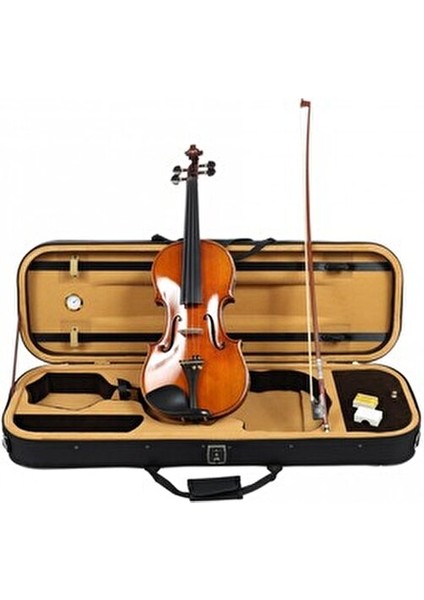 VLA4 4/4 Keman Masif Ağaç Gövde ve Abanoz Klavye ile Orta İleri Seviye Müzisyenler İçin fırsatları