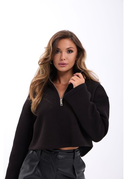 Kısa Yarım Fermuarlı Sweat modelleri