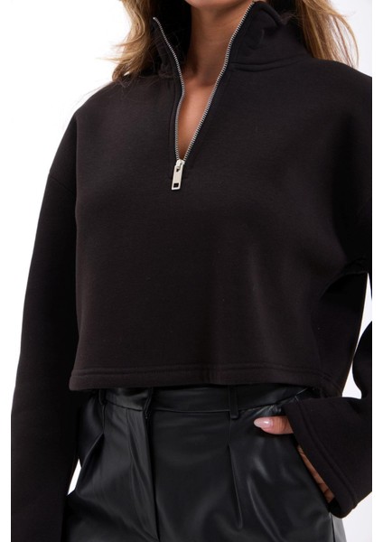 Kısa Yarım Fermuarlı Sweat fırsatları