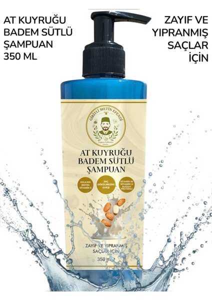 At Kuyruğu Badem Sütlü Şampuan 350 ml Zayıf ve Yıpranmış Saçlar Için fiyatları