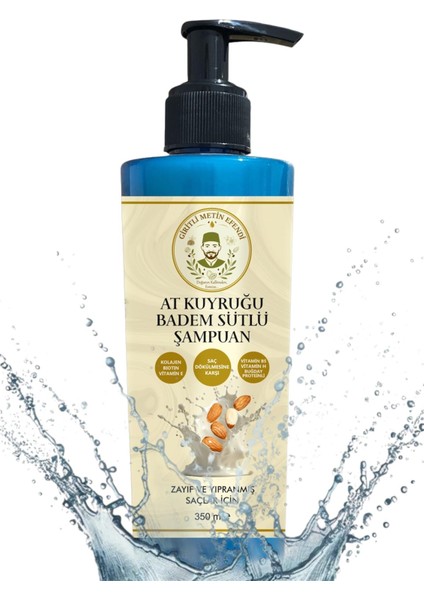 At Kuyruğu Badem Sütlü Şampuan 350 ml Zayıf ve Yıpranmış Saçlar Için modelleri