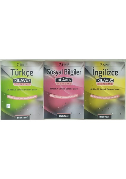 Tudem Yayınları 7. Sınıf Türkçe+Sosyal+Ingilizce Kılavuz Deneme