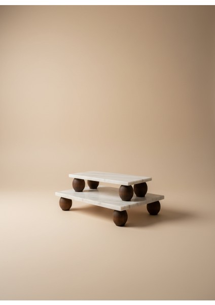 Mermer Top Ayaklı Stand