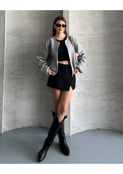 Içi Peluş Kruveze Süet Ceket