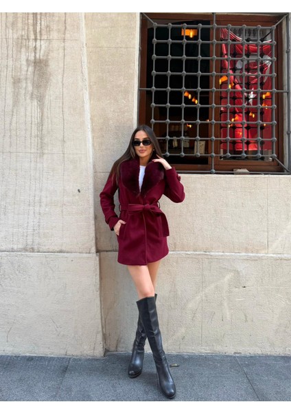 Kürklü Kaşe Kaban modelleri