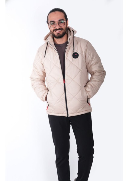 Su ve Rüzgar Geçirmez Jel Elyaflı Kapitone Cepli Spor Mont