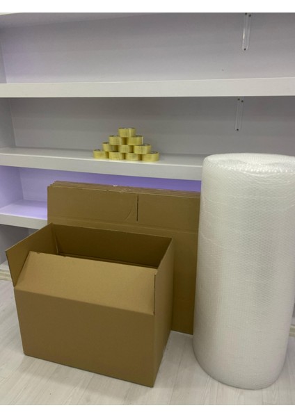 Kutu Taşınma Seti 70X40X40CM 10 Lu Çift Oluklu Karton 1.adet Koli Bandı ve 5mt Patpat Hediyemizdir. fiyatları