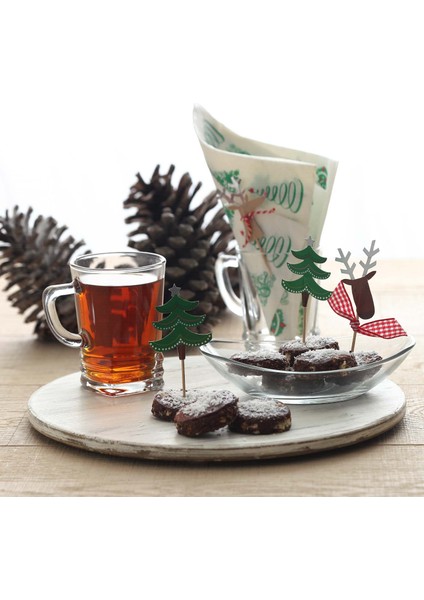 Elegan Cam Fincan 6 Kişilik 225 ml Kulplu (Kahve/Çay Bardağı)