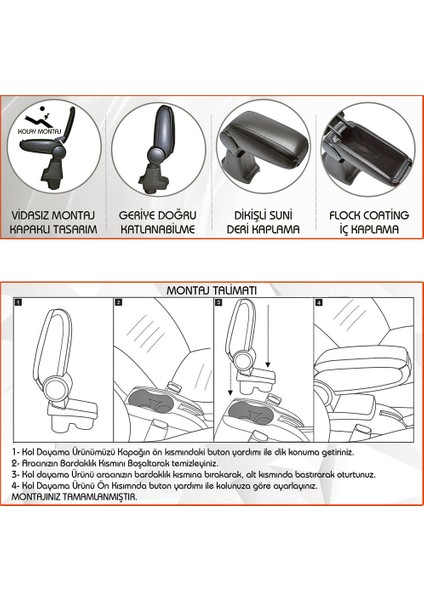 Ford Focus 4 2015+ Kol Dayama Siyah fırsatları