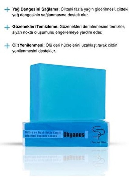 Siyah Nokta Karşıtı Okyanus Sabunu Bitki Bazlı Formül 1 Adet Tüm Ciltler İçin