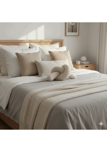 Mimo Dekoratif Düğüm, Kırlent, Yastık, Bej Renk fiyatları