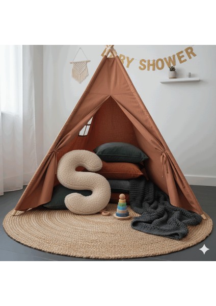 Litera, S Harfi, Yastık, Kırlent, Elyaf Dolgulu, Welsoft Kumaş, 40 cm fırsatları