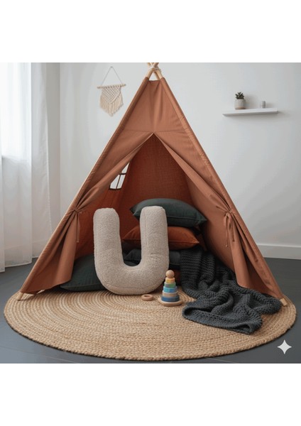 Litera, U Harfi, Yastık, Kırlent, Elyaf Dolgulu, Welsoft Kumaş, 40 cm fırsatları