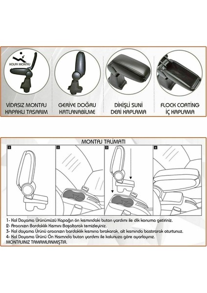Ford Focus 4 2015+ Kol Dayama Siyah