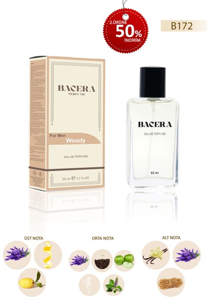 B172 Woddy Erkek Parfüm 50 ml