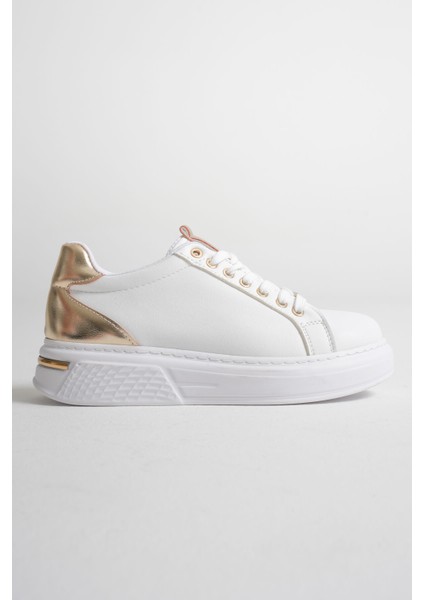 Vega Premium Altın Detaylı Beyaz Kadın Sneaker fırsatları