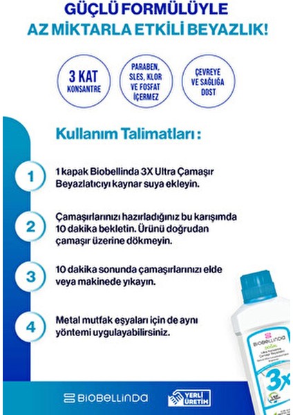 Ultra Konsantre Çamaşır Beyazlatıcı 3 Kat Daha Beyazlatma Gücüyle Türkiye Menşeli fırsatları