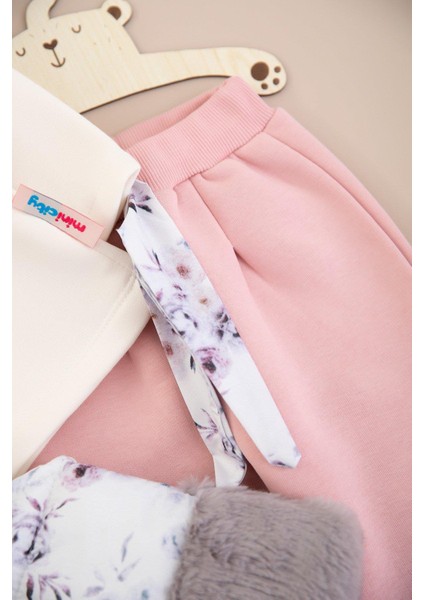 Kız Bebek Şardonlu Çiçekli Peluş Yelekli Takım 3 Parça 2603 fırsatları