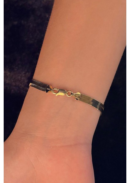 14 Ayar Altın Italyan Ezme Bileklik 5.60 mm fiyatları