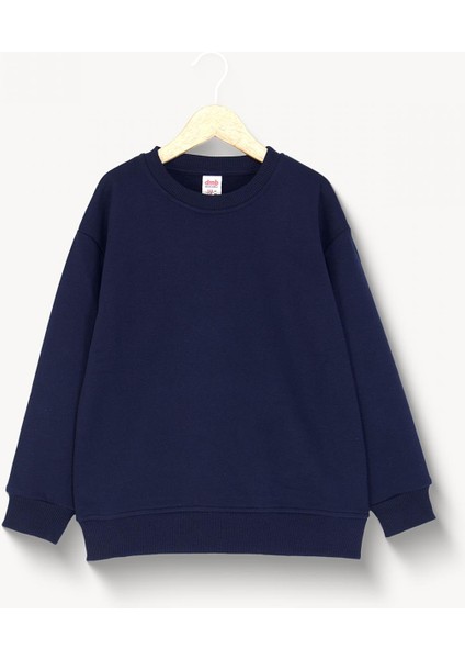 Çocuk Siyah Basic Sweatshirt - Yumuşak Pamuklu Kumaş 5639L modelleri
